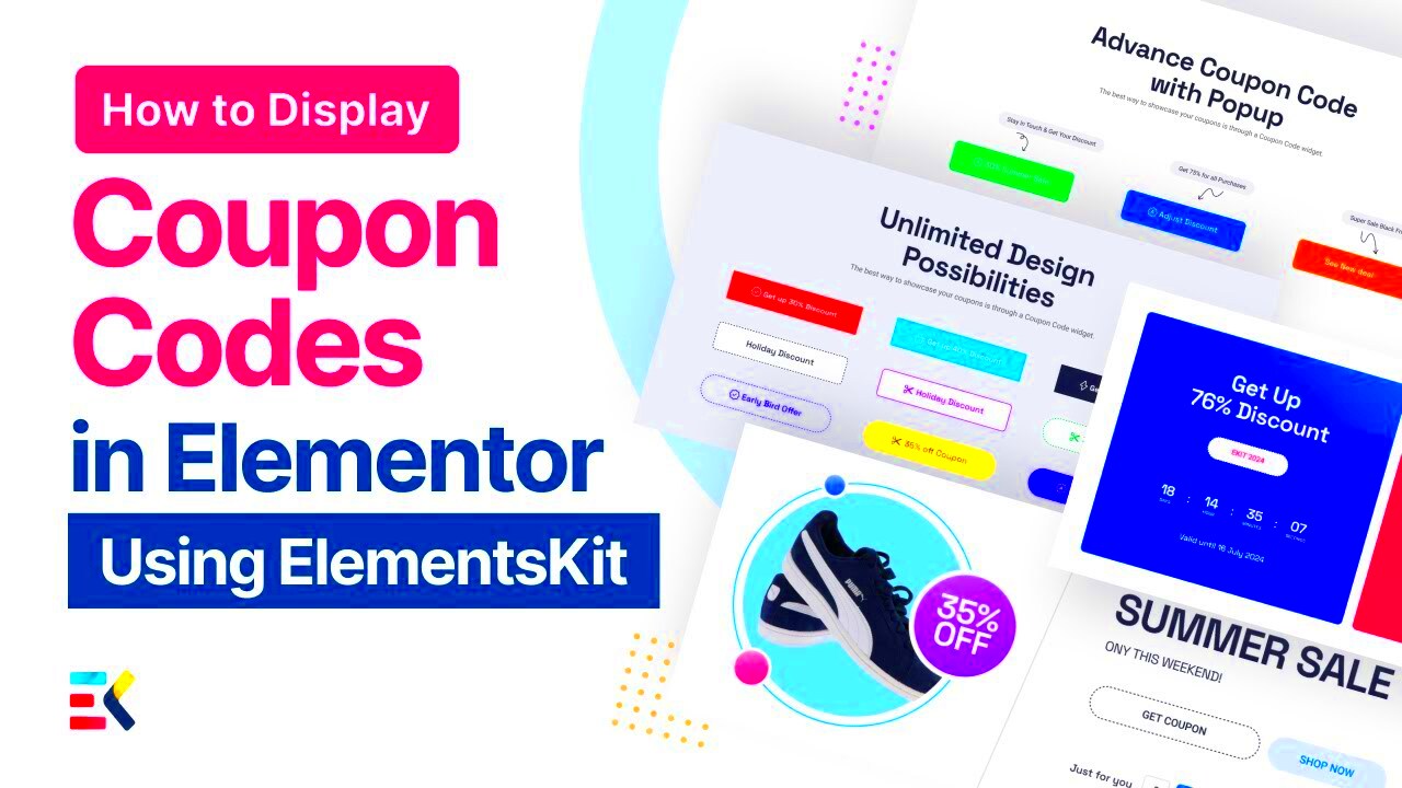 How to Display Coupon Code in Elementor Using ElementsKit  YouTube