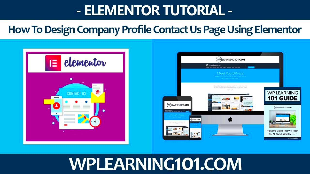 How To Design Company Profile Contact Us Page Using Elementor In 