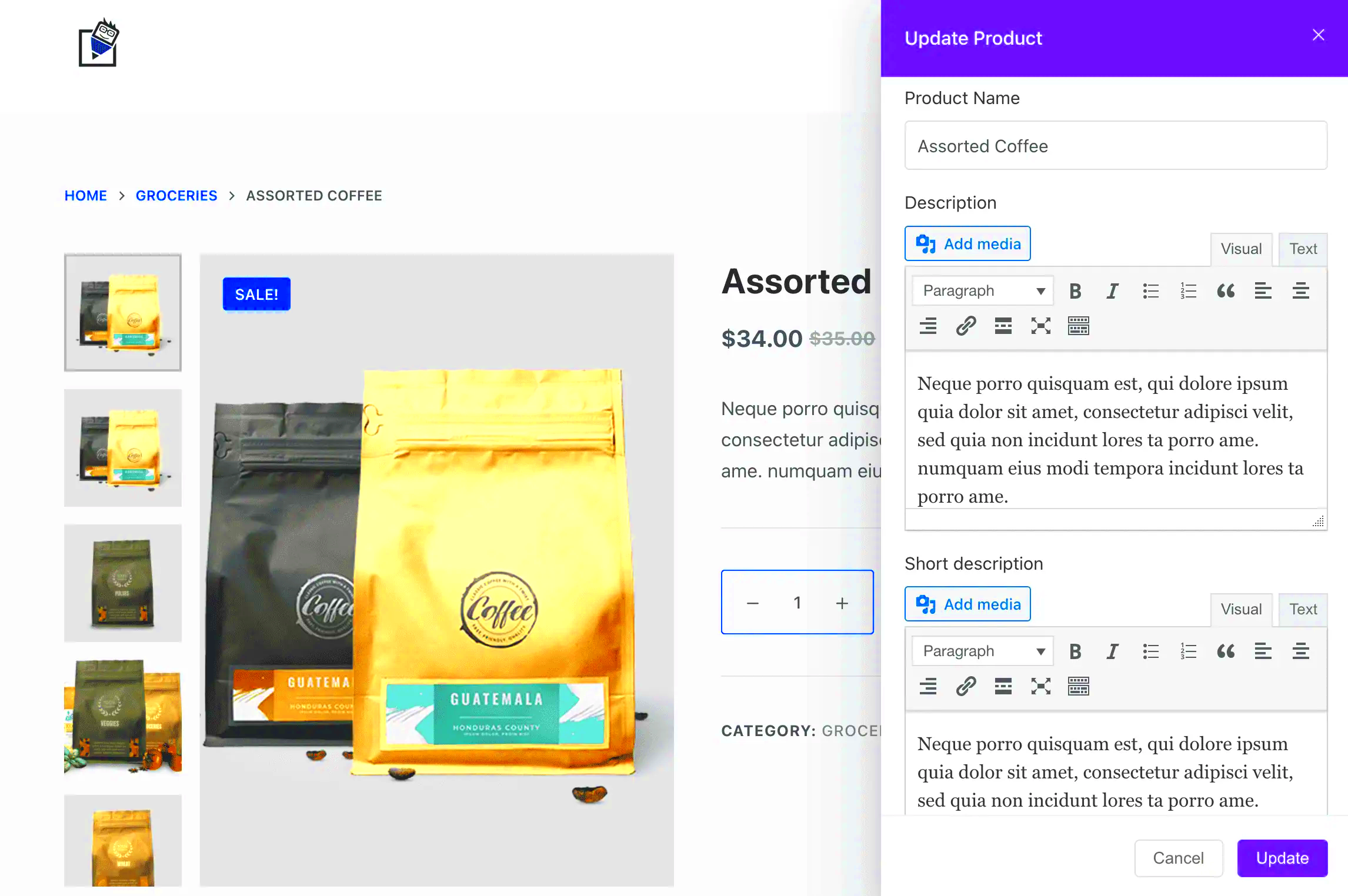 Frontend Product Editor for WooCommerce  WPVibes