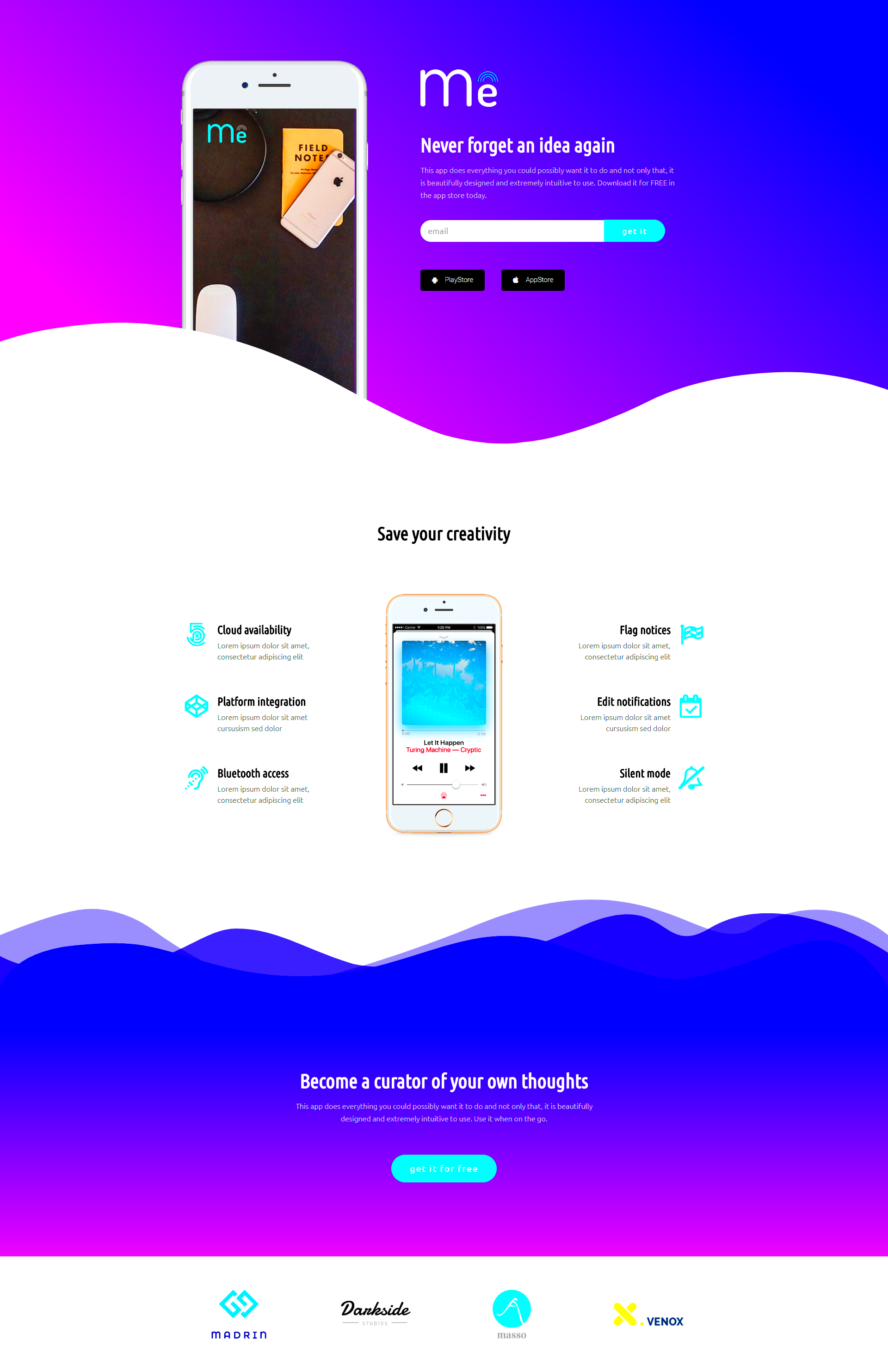 A Free Elementor Template Landing Page for a Mobile App  Landing page 