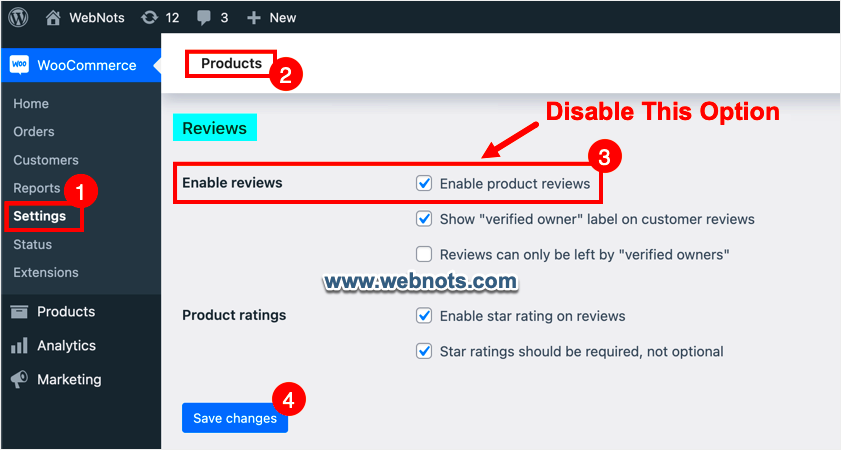 How to Disable Reviews in WooCommerce Product Pages  WebNots