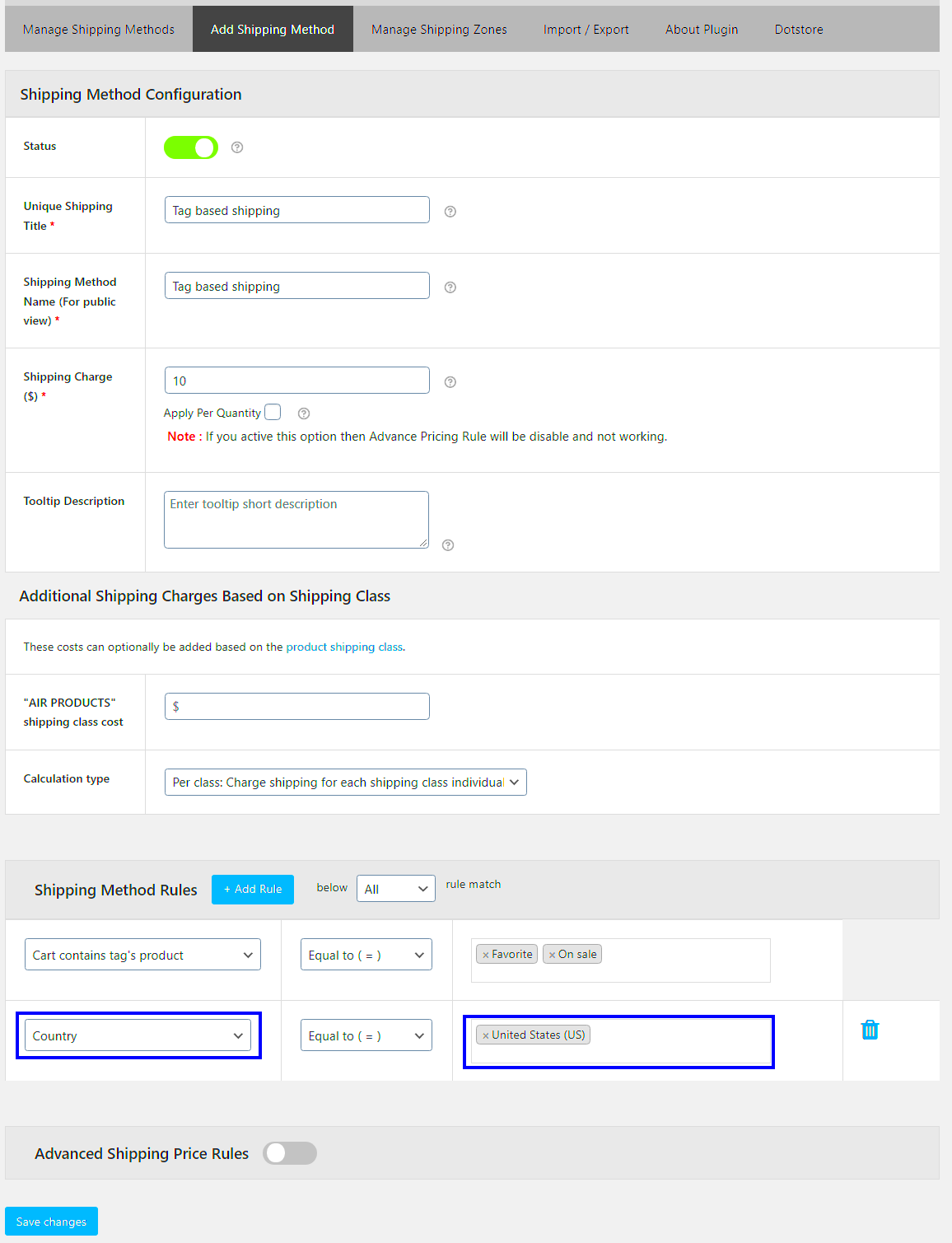 How to set up product tags based flat rate shipping in WooCommerce Store