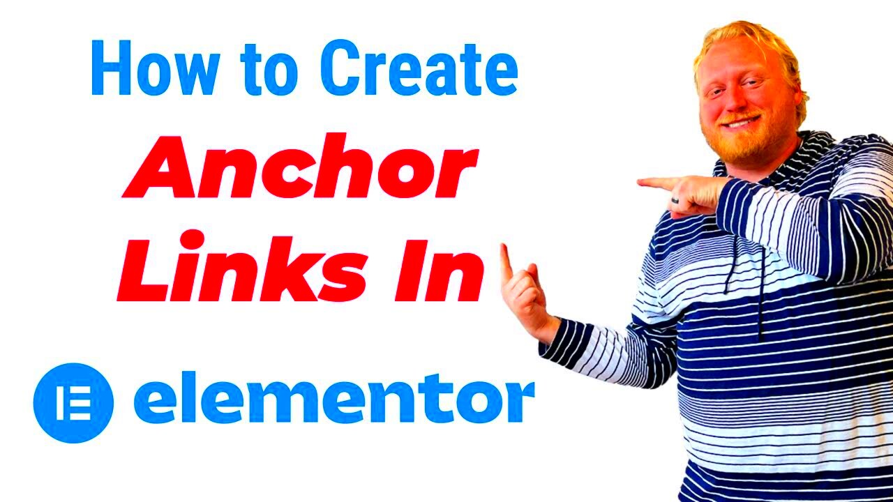 How to create anchor links in Elementor  How to create jump links in 