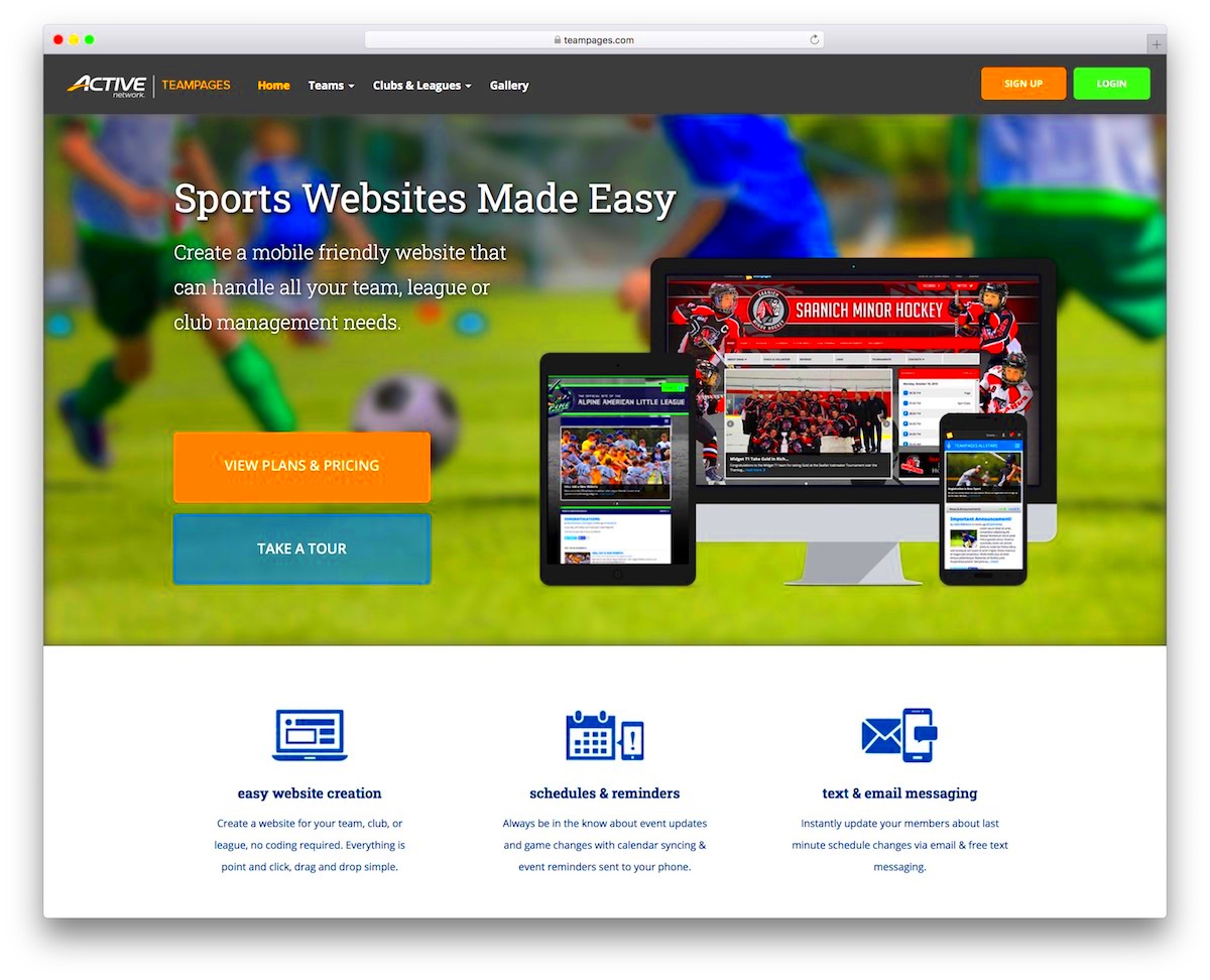 25 Best Sports Team Website Builders For Winners 2022  Colorlib