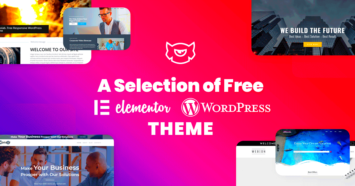 A selection of free Elementor WordPress Theme