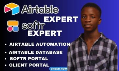 I Will Build Airtable Databases, Airtable Virtual Assistant Softr Portals, and Automations