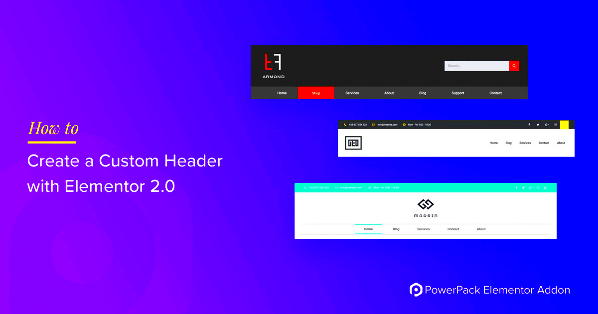 How to Create a Custom Header with Elementor Page Builder