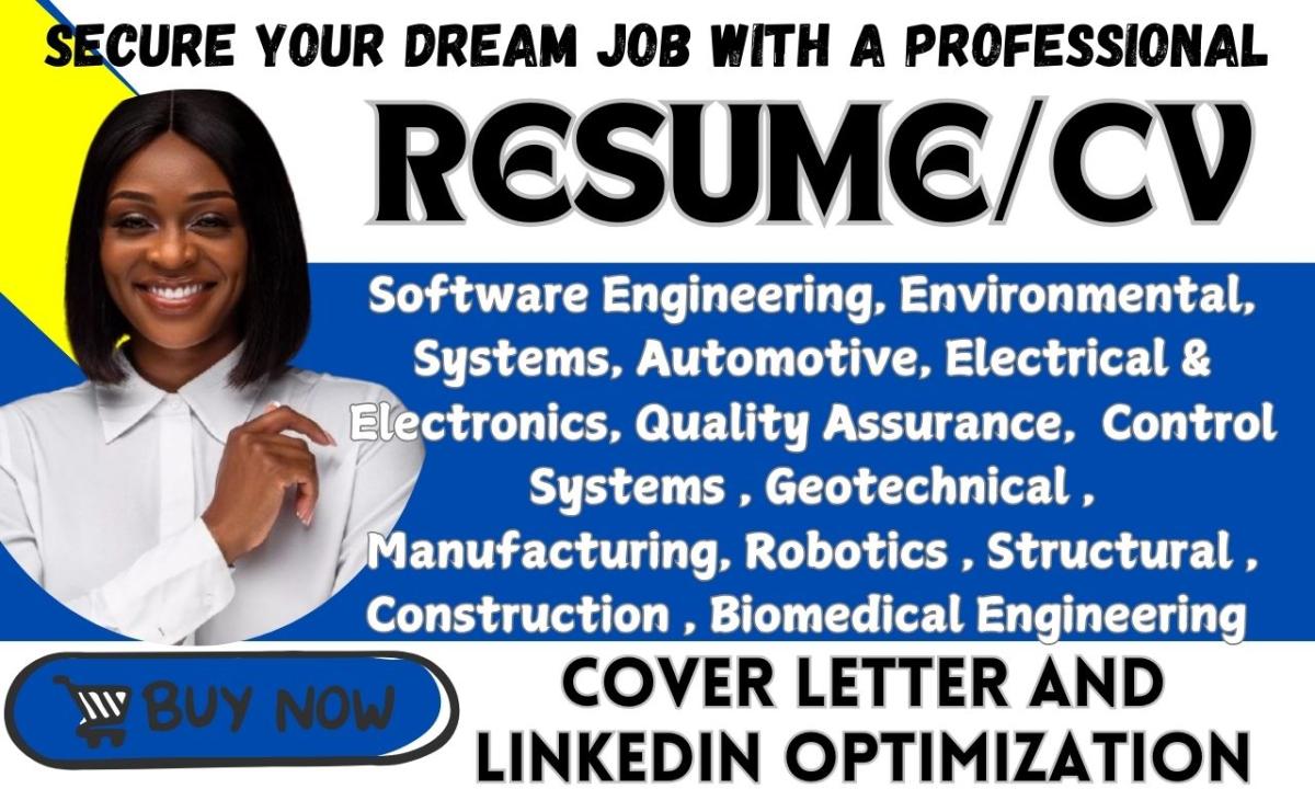 I Will Offer Civil, Mechanical, Construction, and Architecture Engineering Resume, CV Services