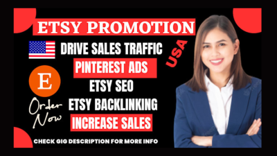 I Will Do Pinterest Promotion, Etsy Promotion, and Etsy SEO for Increased Traffic and Sales