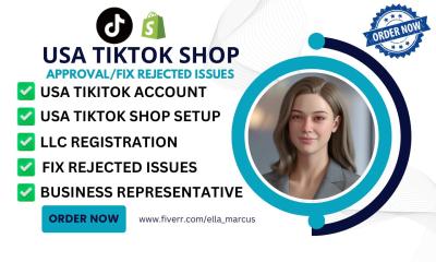 I Will Create, Manage, and Set Up Your USA TikTok Shop for Non-USA Residents