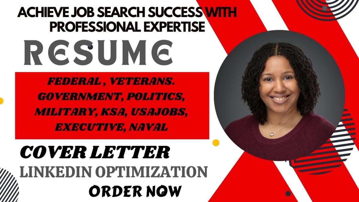 I Will Craft a Professional Military Resume and KSA Response for Federal Government Jobs