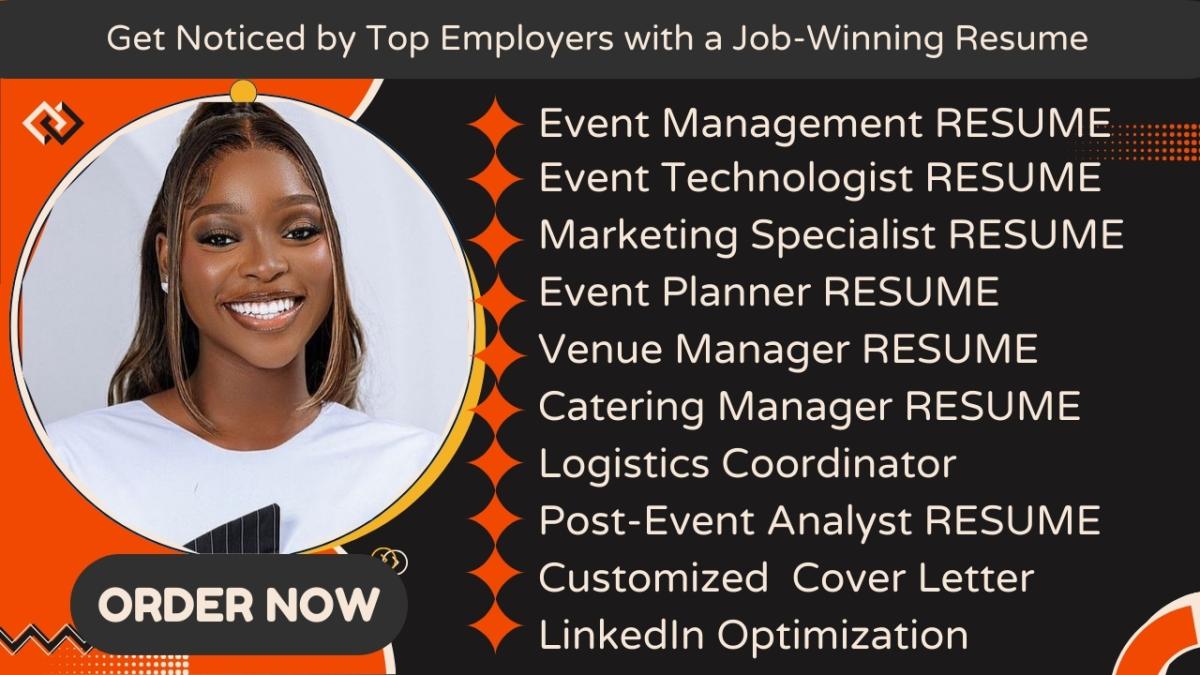 I Will Write a Professional Event Management Resume for Event Planners, AV Managers, and Venue Coordinators