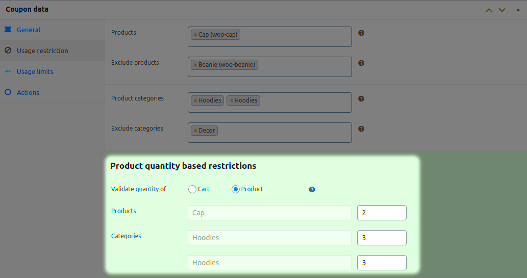 How to restrict coupon by product quantity in the cart  WooCommerce