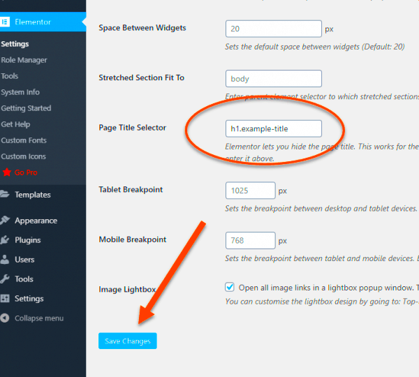 How to Hide the Page Title with Elementor