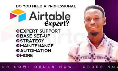 I Will Be Your Airtable Database, Automate Your Tasks, and Integrate Your Apps