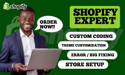 I Will Be Your Shopify Expert for SEO, Coding, Bug Fixing, and Development