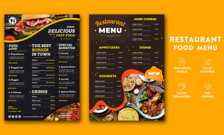 I Will Do Editable Restaurant Menu Design, Digital Menus & Price List