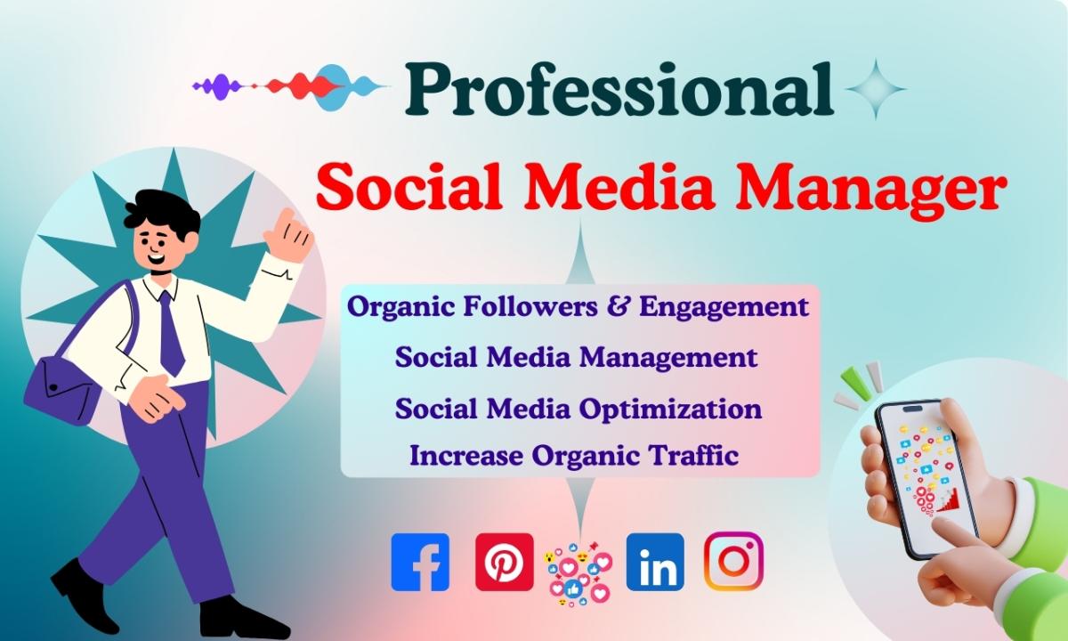 I Will Be Your Social Media Manager and Marketer to Elevate Your Brand Online