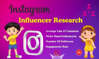 I Will Do the Top Instagram Influencers Research for Your Niche