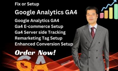 I Will Set Up Google Analytics 4 and GA4 Ecommerce Tracking via GTM