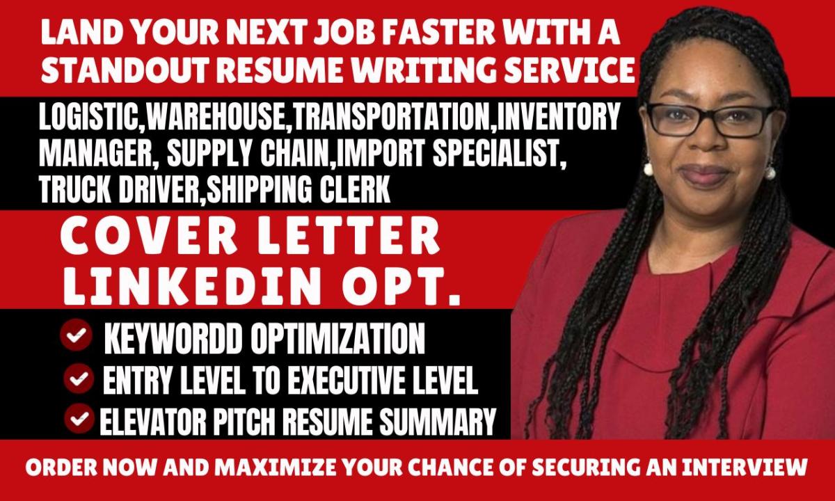 I Will Write a Professional Resume for Logistics, Warehouse, Transportation, and Truck Driver Roles