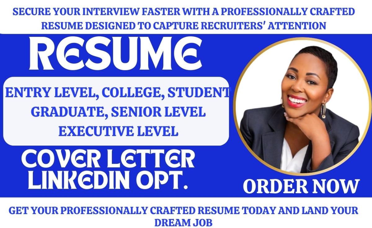 I Will Craft Student Resume, Internship, and College Graduate CV for Entry-Level Job Seekers