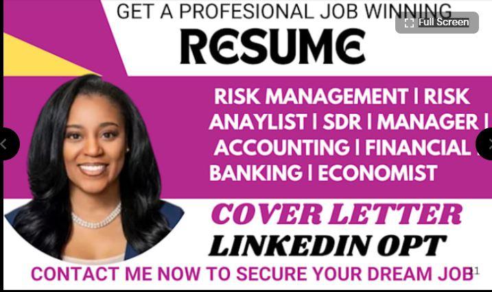 I Will Create a Professional Resume Tailored for Banking, Sales Management, Finance, Sales Assistance, SDR, and Accountant Roles