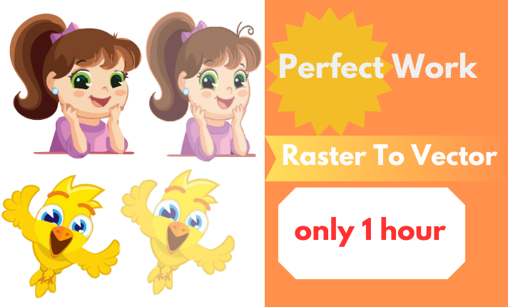 I Will Convert Your Raster Images to Vector Files in 1 Hour