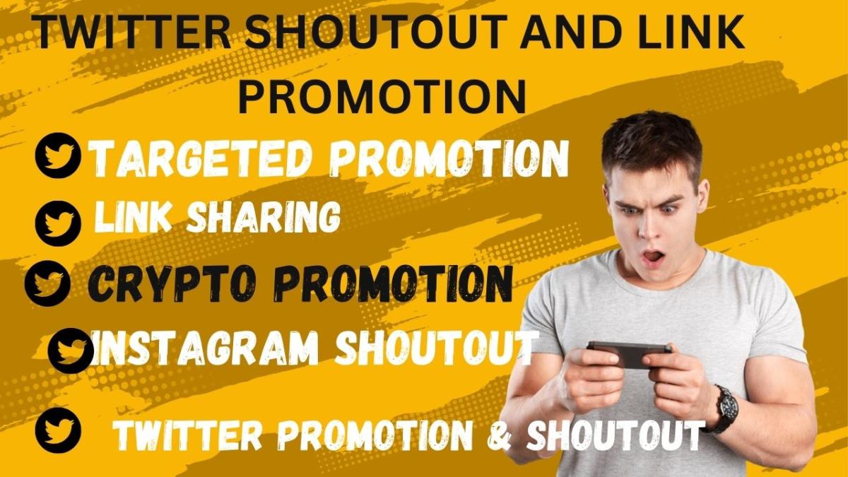 I Will Promote Your Share Link Website with Twitter Shoutouts to Crypto Audiences in the UK and USA