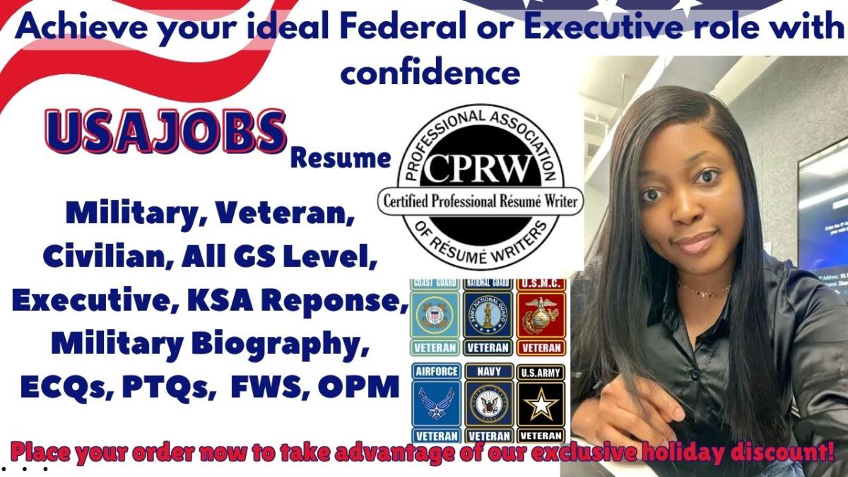 I Will Create Your Professional Federal Resume for USAJOBS, ATS Resume, LinkedIn Resume, and CV