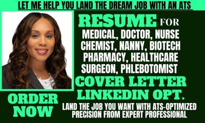 I Will Craft an Impeccable Resume for Healthcare Professionals: Medical Nanny, Charge Nurse, and Medical Coder RN