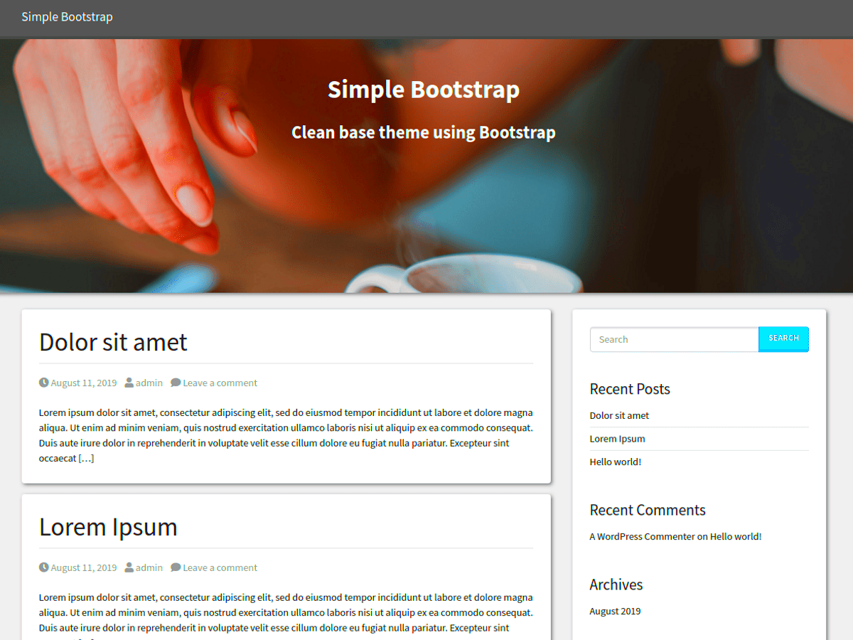 Simple Bootstrap  WordPress theme  WordPressorg