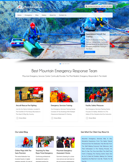 Mountain Emergency Service WordPress Theme  PeakRescuee  InkThemes
