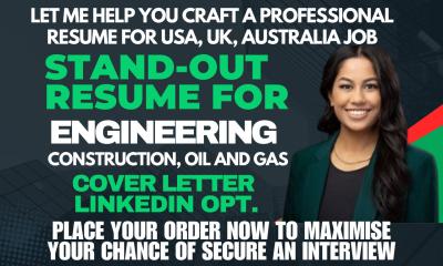 I Will Craft Engineering Resumes for Project Managers and IT Professionals Targeting FAANG and Construction Sectors