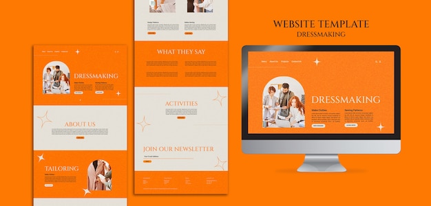 Dressmaking Students Website Template – Free Download