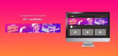 80’s Aesthetics Flat Design Template – Free Download