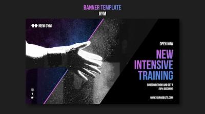 Gym Horizontal Banner Template – Free Download