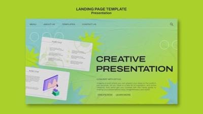 Presentation Slides Landing Page Template – Free to Download