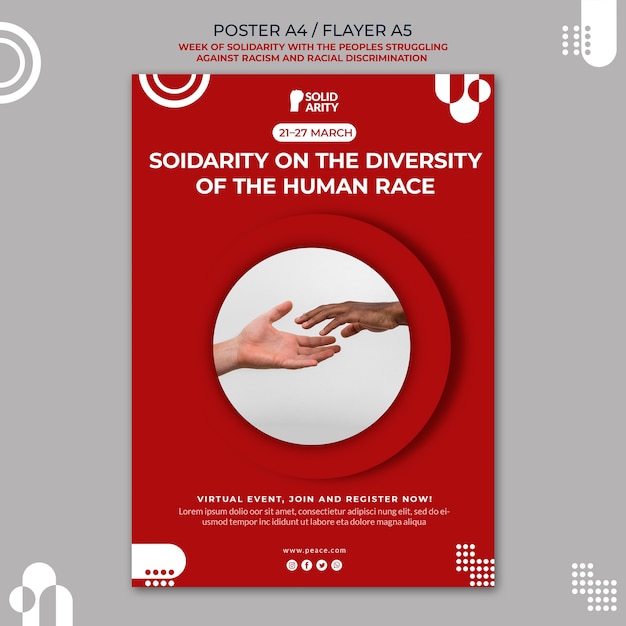 Solidarity Poster Design for Anti-Racism Efforts – Free Download