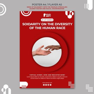Solidarity Poster Design for Anti-Racism Efforts – Free Download