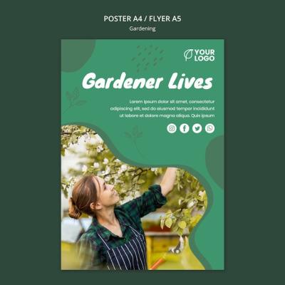 Gardening Concept Flyer Template – Free Download