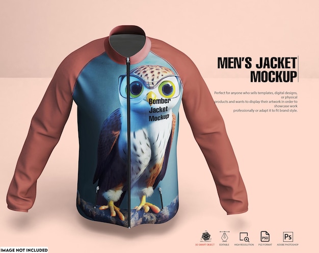 Raglan Sleeve Mockup for Men’s Jackets – Free Download