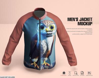 Raglan Sleeve Mockup for Men’s Jackets – Free Download