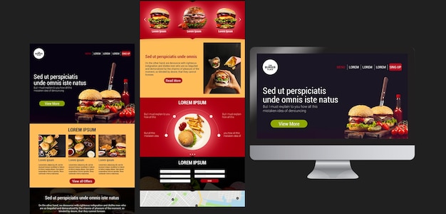 Burger Restaurant Web Template – Free Download