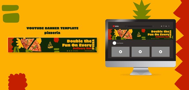 Delicious Traditional Pizzeria YouTube Banner – Free Download