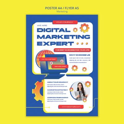 Marketing Strategy Poster Template for Effective Promotion – Free Download
