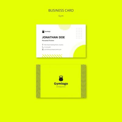 Professional Gym Training Business Card Template – Free Download