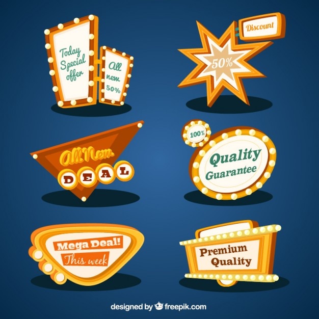 Quality Banners in Retro Style – Free Download