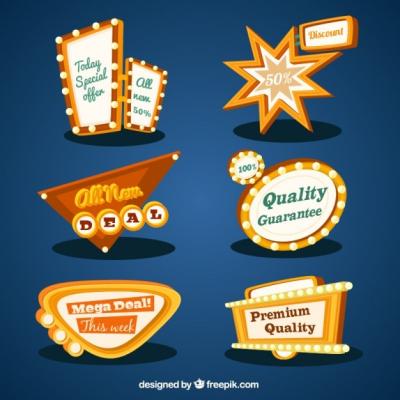 Quality Banners in Retro Style – Free Download