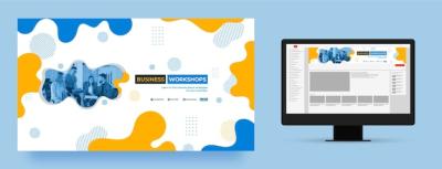 Dynamic Shapes for Business Workshop YouTube Channel Art – Free Download